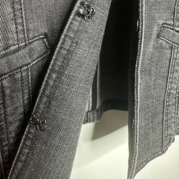 Chico’s Black Embellished Denim Jacket Size Large - Picture 11 of 11